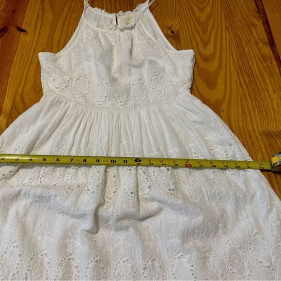 Maeve Tiered Eyelet Midi Dress White Women’s SIZE 4P - Picture 7 of 14